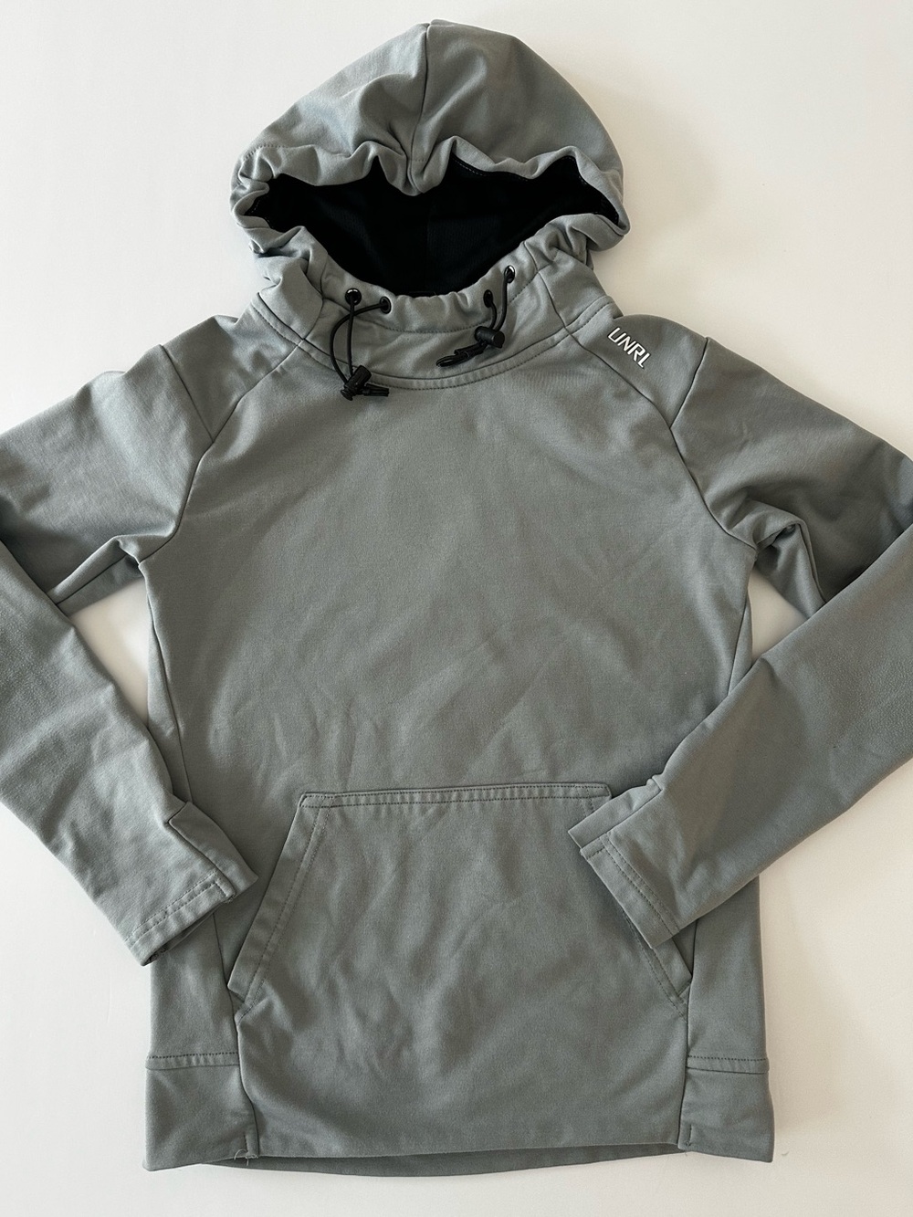 UNRL Youth Crossover Hoodie, Stretch Performance, Light Gray, Size YS